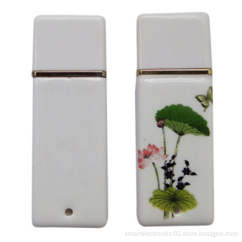 Ceramic USB flash drives, 64MB-128GB, free printing, package, custom, high speed, popular designs